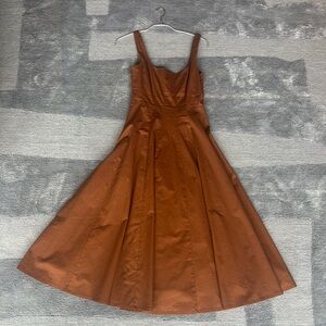 STAUD Brown Midi Dress